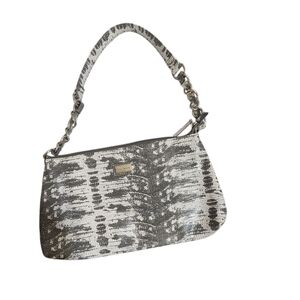 Sofia Vergara snake print faux leather shoulder bag,